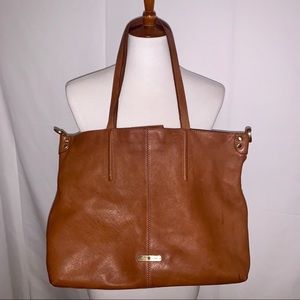 Lucky Brand Large Brown Leather Tote Bag